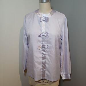 5/$25 Vintage Purple Blouse With Bow Details Size 12